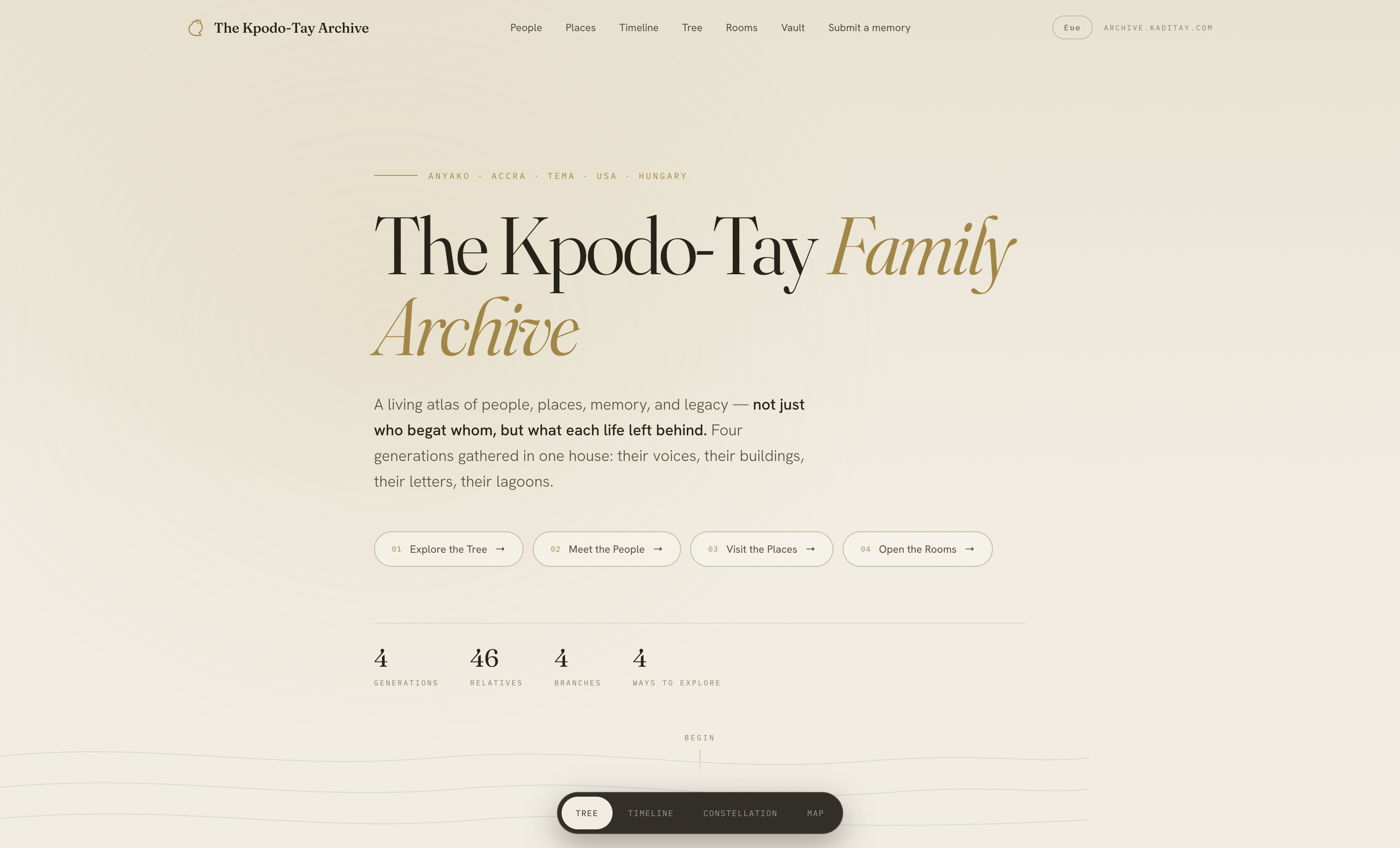 Home page of the archive