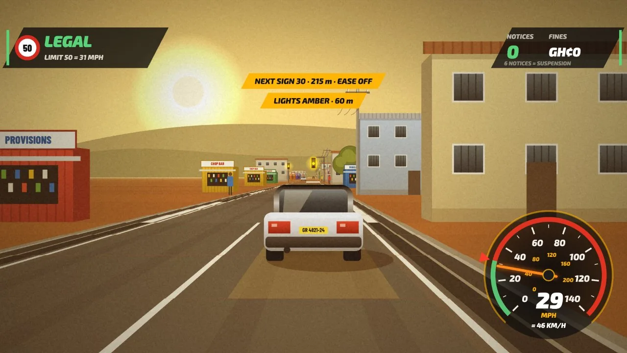 Illustration for Blewu, Kadi Yao Tay’s driving game inspired by Ghana’s new speed limits.